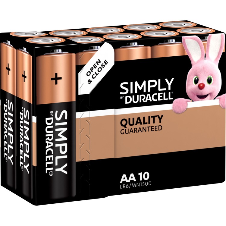 Duracell Simply, Batterie 10 Stück, AA, Retail Batterien