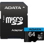 ADATA ADATA microSD  64GB Premier  UHS-I  Cl10 | + Adapter